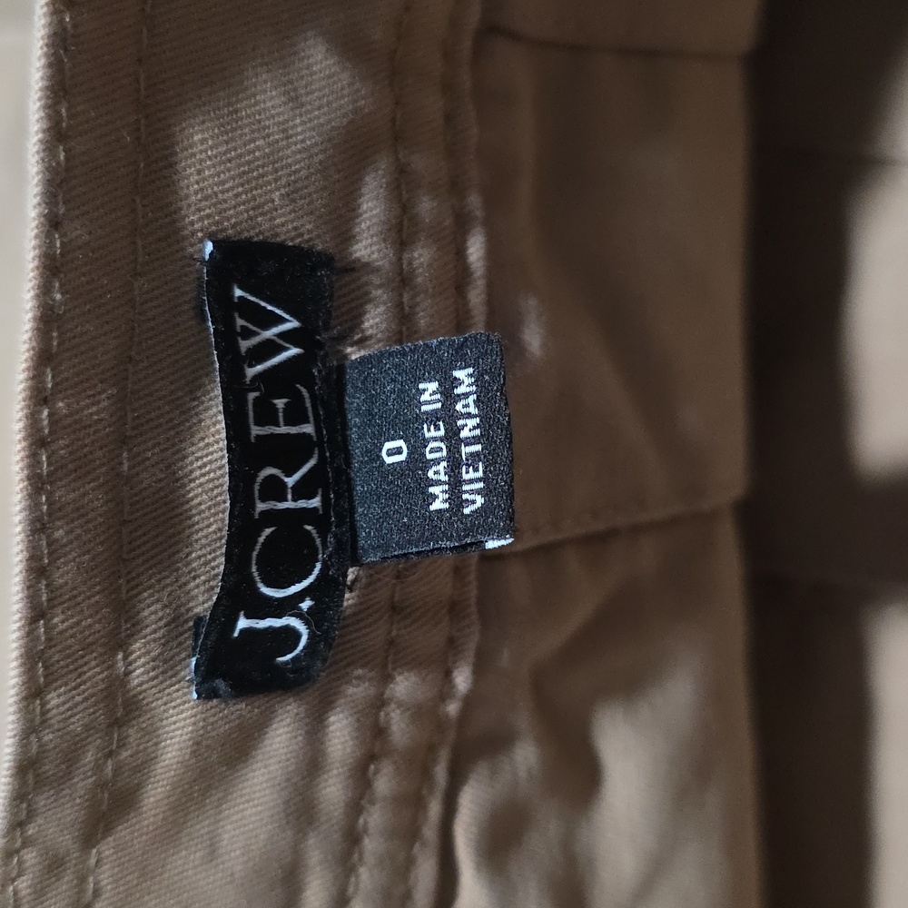 J. Crew Chino Pleated Mini Skirt in Camel Size 0 - Picture 5 of 5